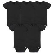 5-Pack Baby Black Onesies® Bodysuits-Gerber Childrenswear
