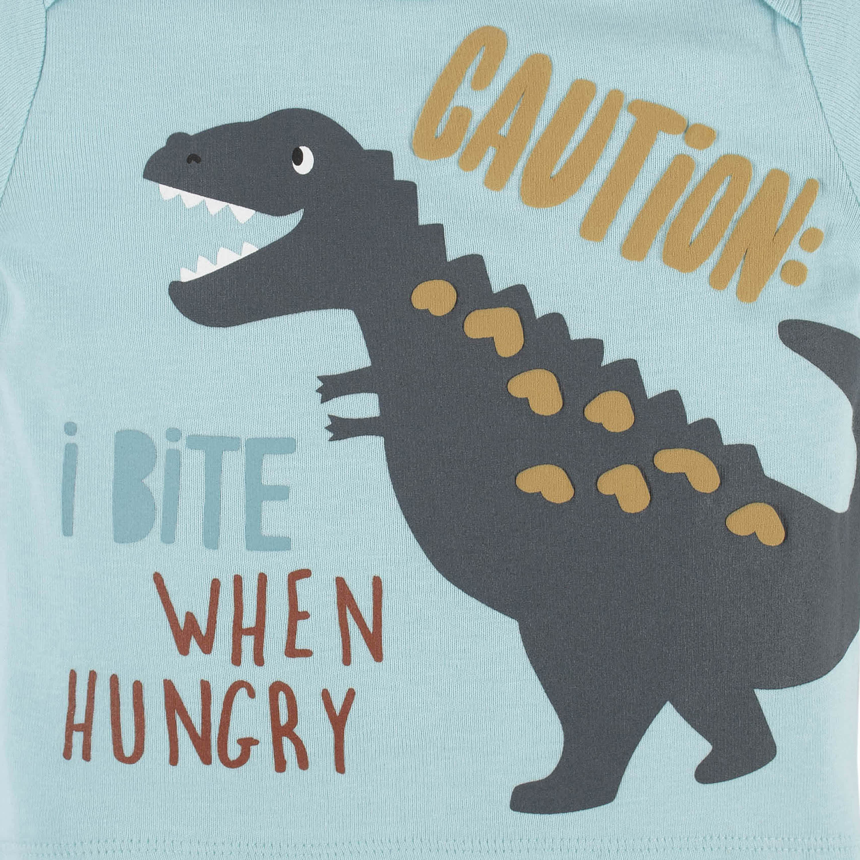4-Piece Baby Boys Dino Blues Onesies® Bodysuit, Tee, Shorts & Pant Set-Gerber Childrenswear