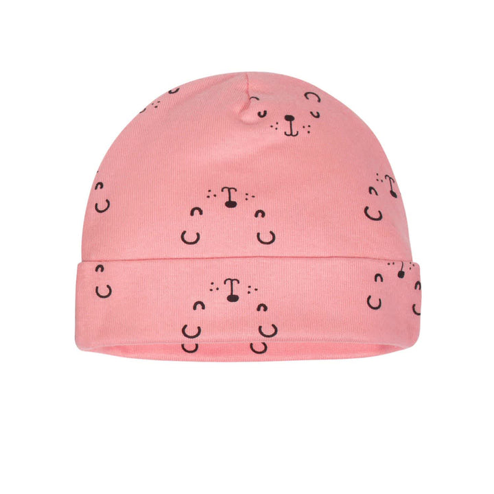 Gerber® Organic 3-Pack Baby Girls Bear Ribbed Caps-Gerber Childrenswear