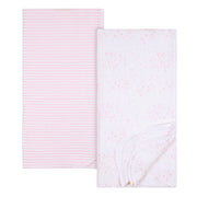2-Pack Baby Girls Stars Flannel Blankets