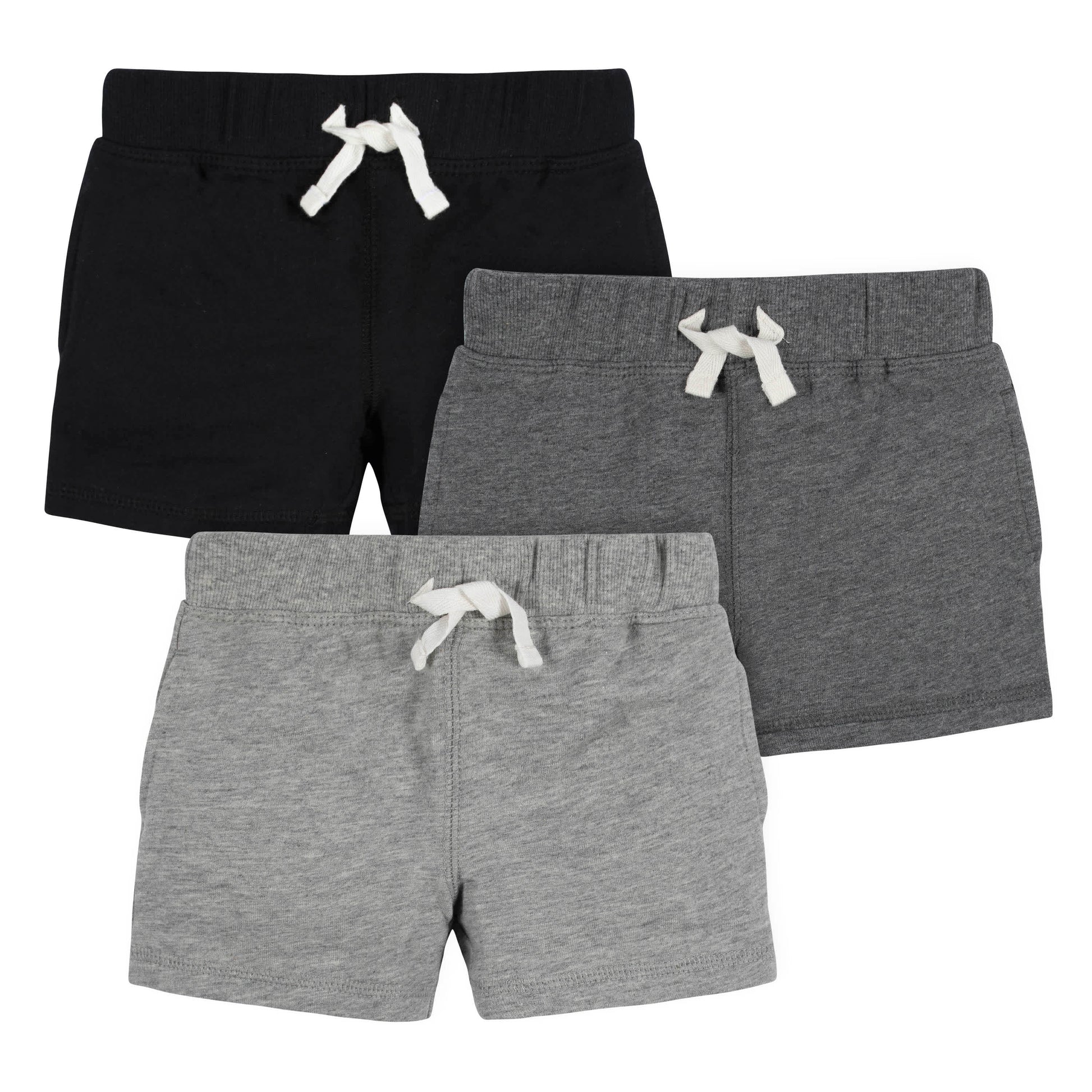 3-Pack Baby & Toddler Boys Neat Neutrals Pull-On Knit Shorts-Gerber Childrenswear