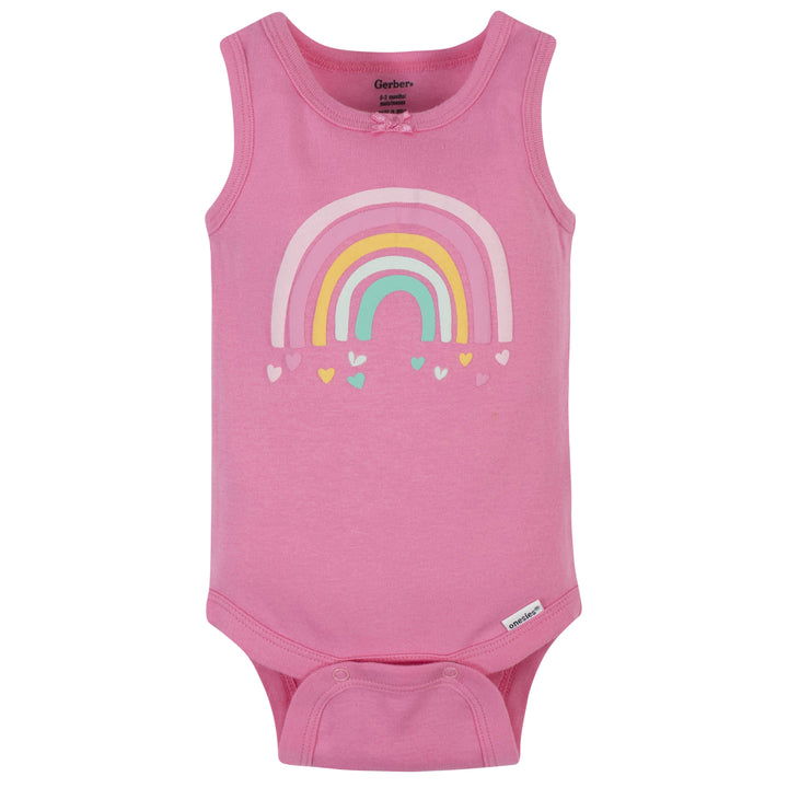4-Pack Baby Girls Be Kind Tank Onesies® Bodysuits-Gerber Childrenswear
