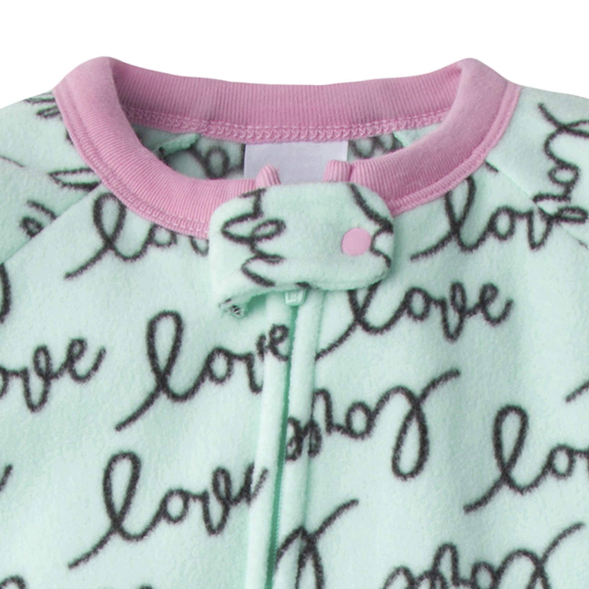 2-Pack Baby & Toddler Girls Love Fleece Pajamas-Gerber Childrenswear