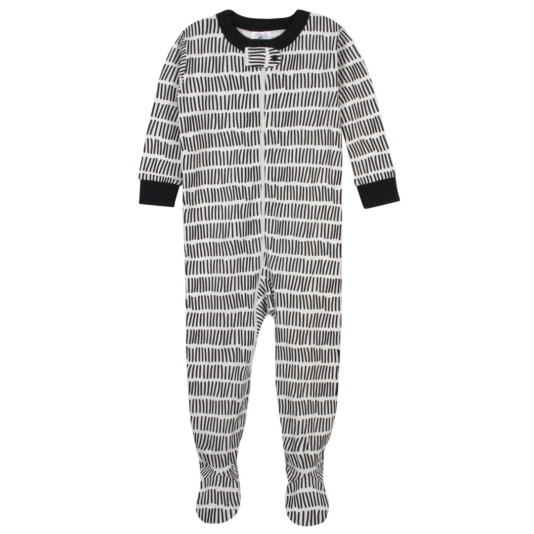 Baby Boys' 2-Pack Organic "Sleepy" Snug Fit Footed Pajamas-Gerber Childrenswear