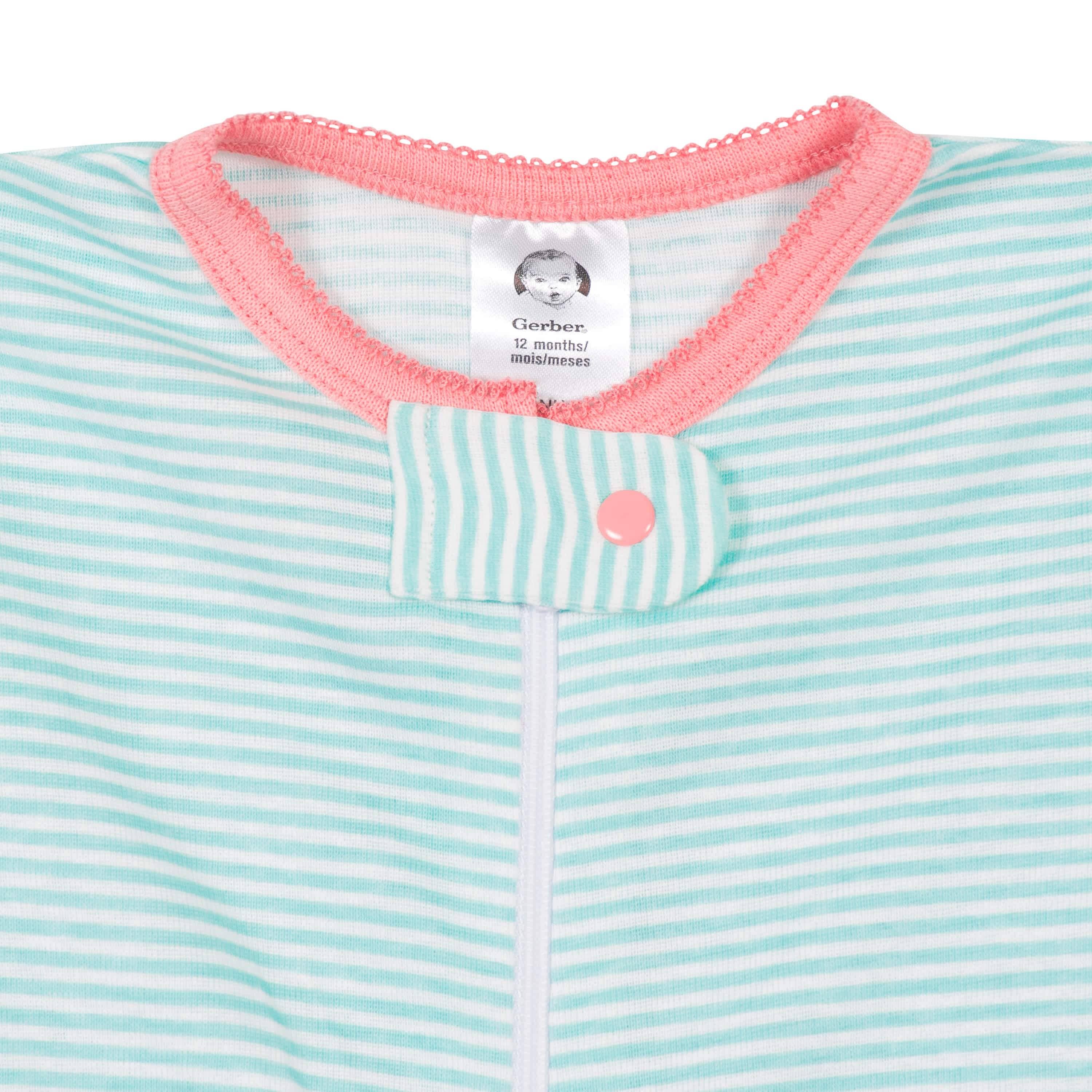 4-Pack Baby & Toddler Girls Llamas & Love Snug Fit Footed Cotton Pajamas-Gerber Childrenswear