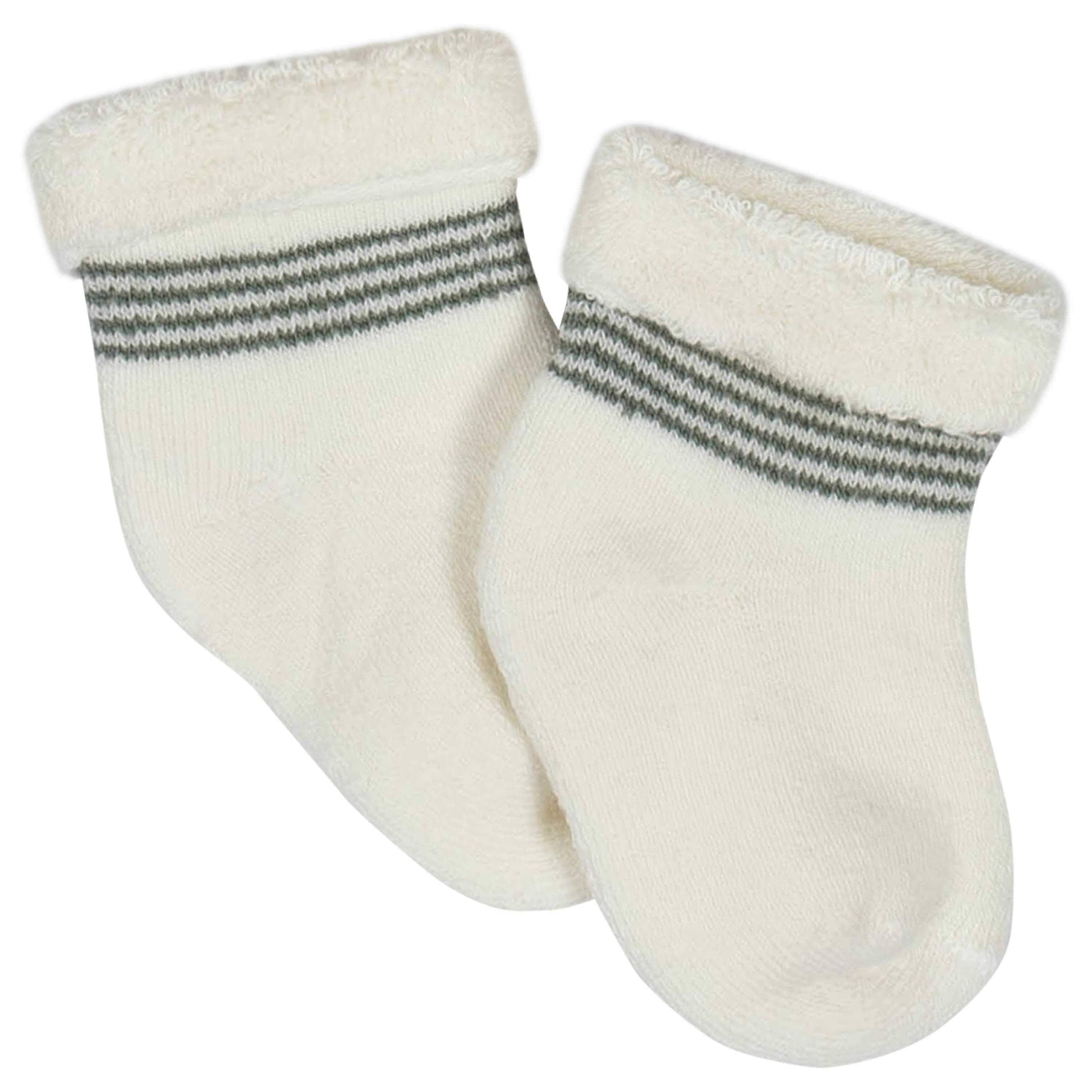 Gerber® 6-Pack Baby Boys Tiger Wiggle-Proof® Terry Bootie Socks-Gerber Childrenswear