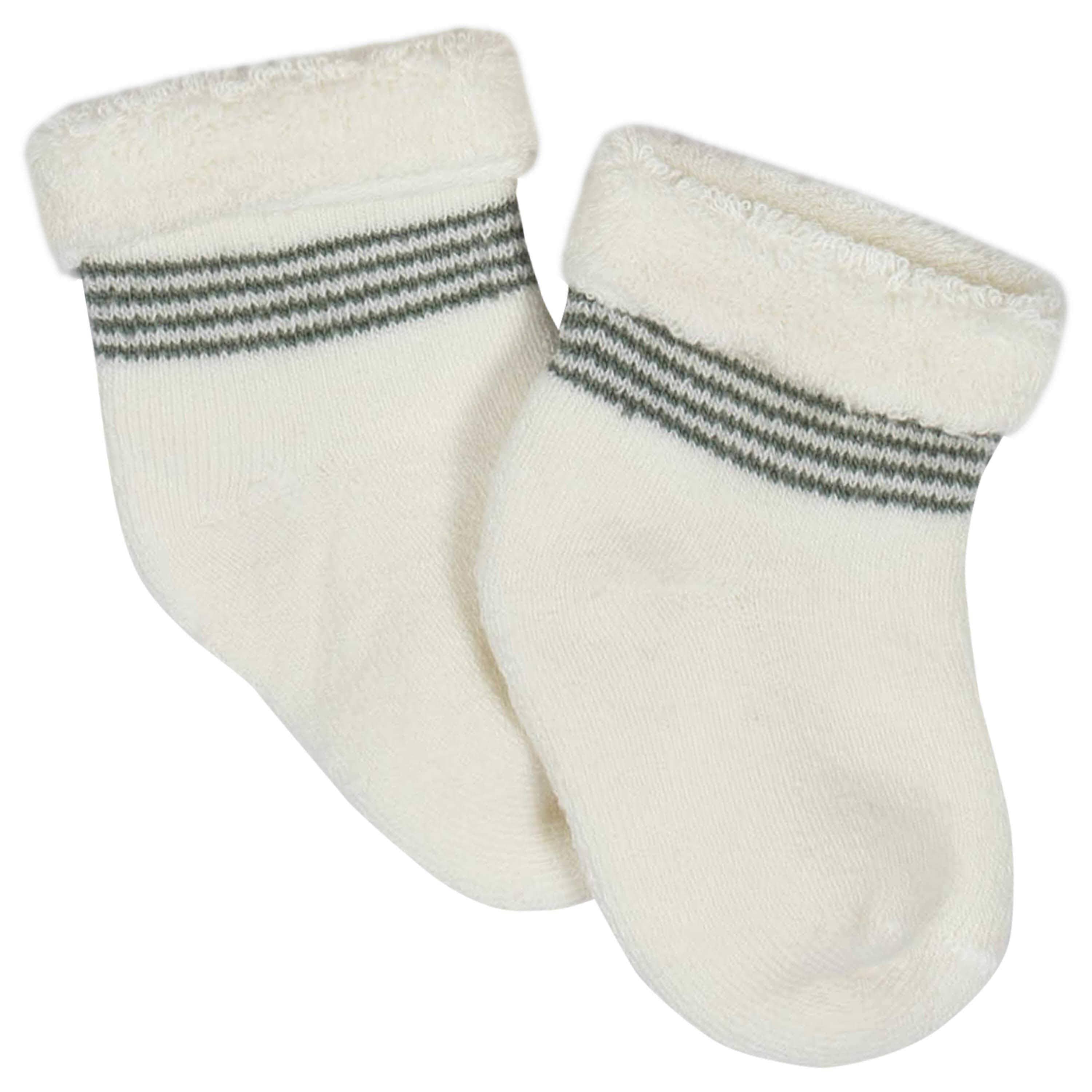 Gerber® 6-Pack Baby Boys Tiger Wiggle-Proof® Terry Bootie Socks-Gerber Childrenswear