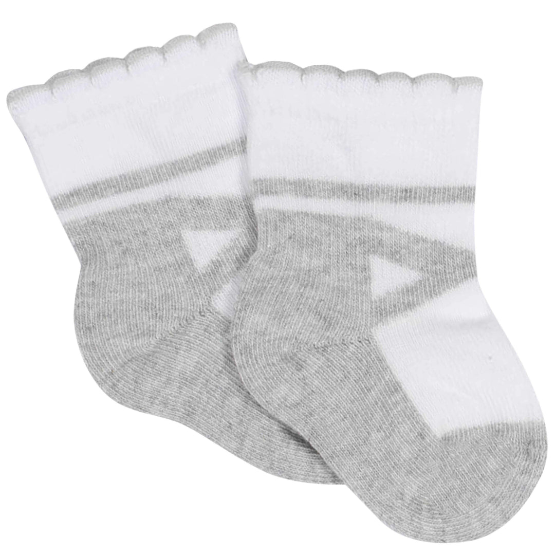8-Pack Baby Girls' Ballet Slipper Wiggle-Proof® Jersey Crew Socks-Gerber Childrenswear
