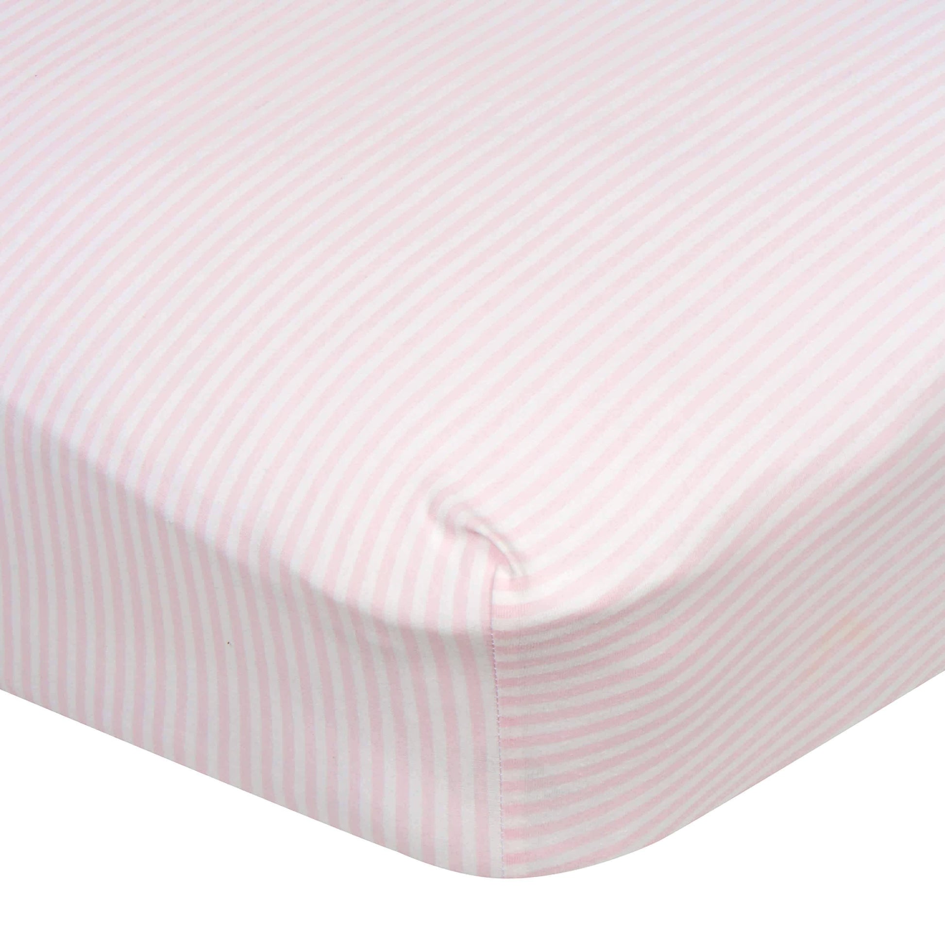 Girls Stripes Fitted Crib Sheet-Gerber Childrenswear
