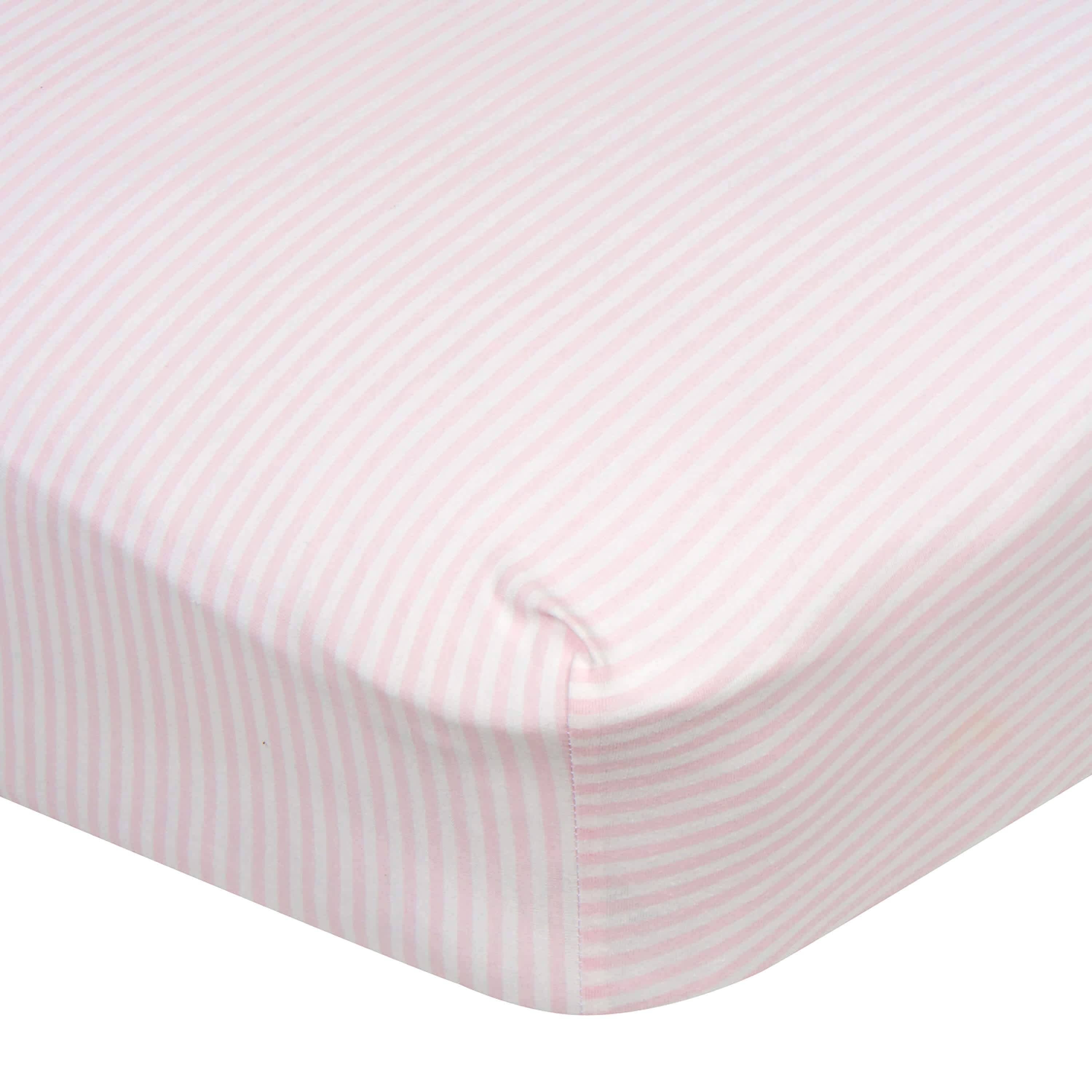 Girls Stripes Fitted Crib Sheet-Gerber Childrenswear