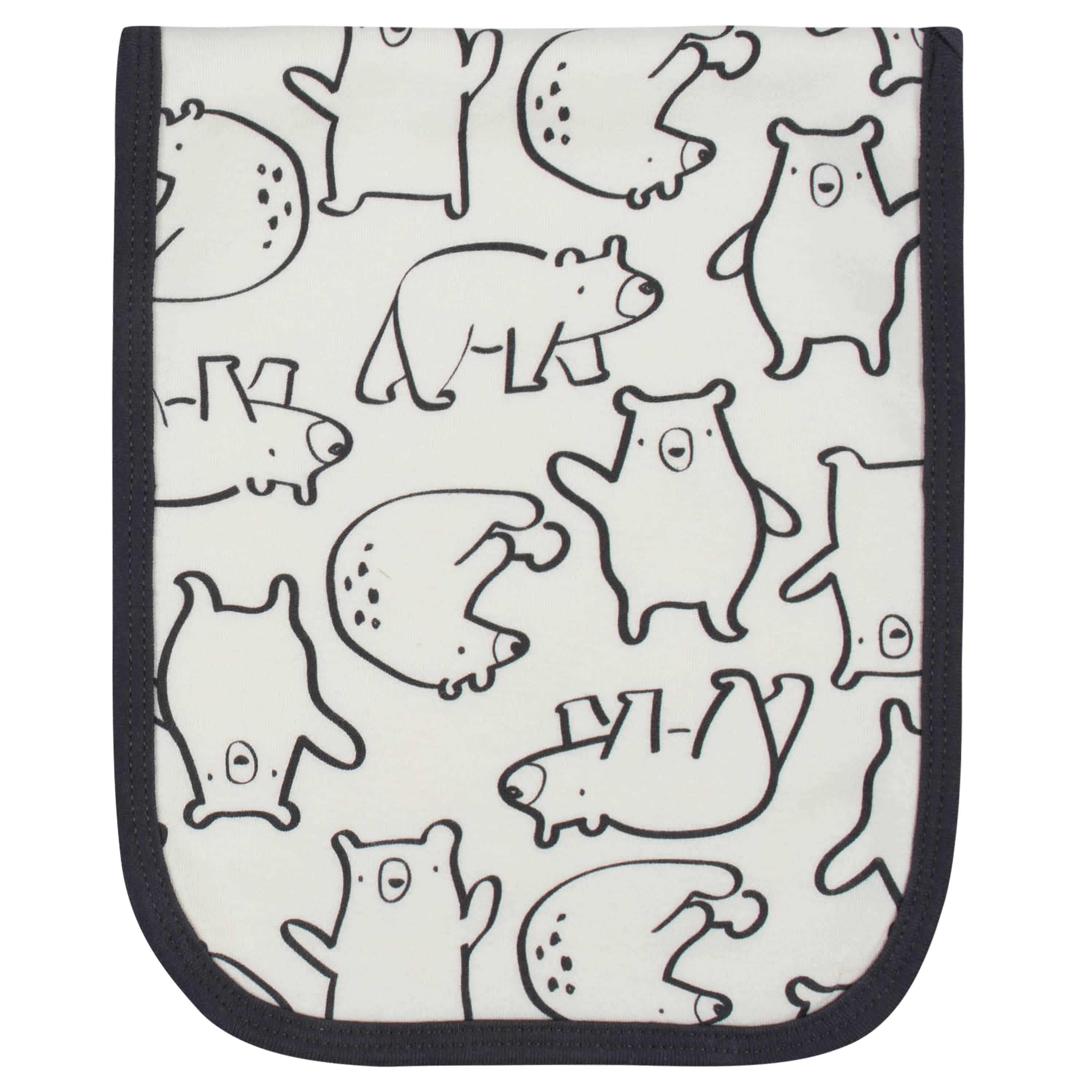 4-Pack Baby Boys Bear Terry Burpcloths