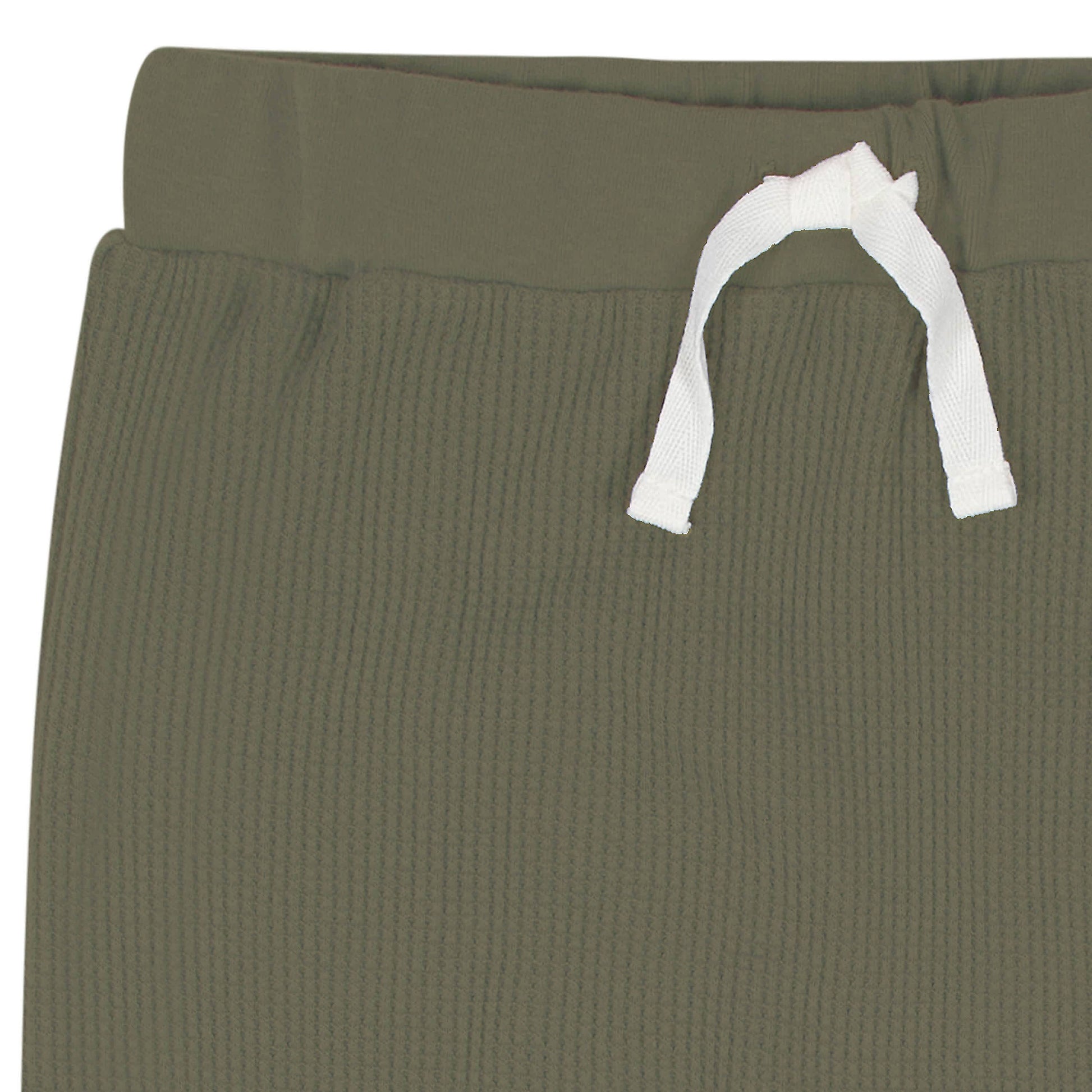 2-Piece Infant & Toddler Boys Sage Green Waffle Hoodie & Jogger Set