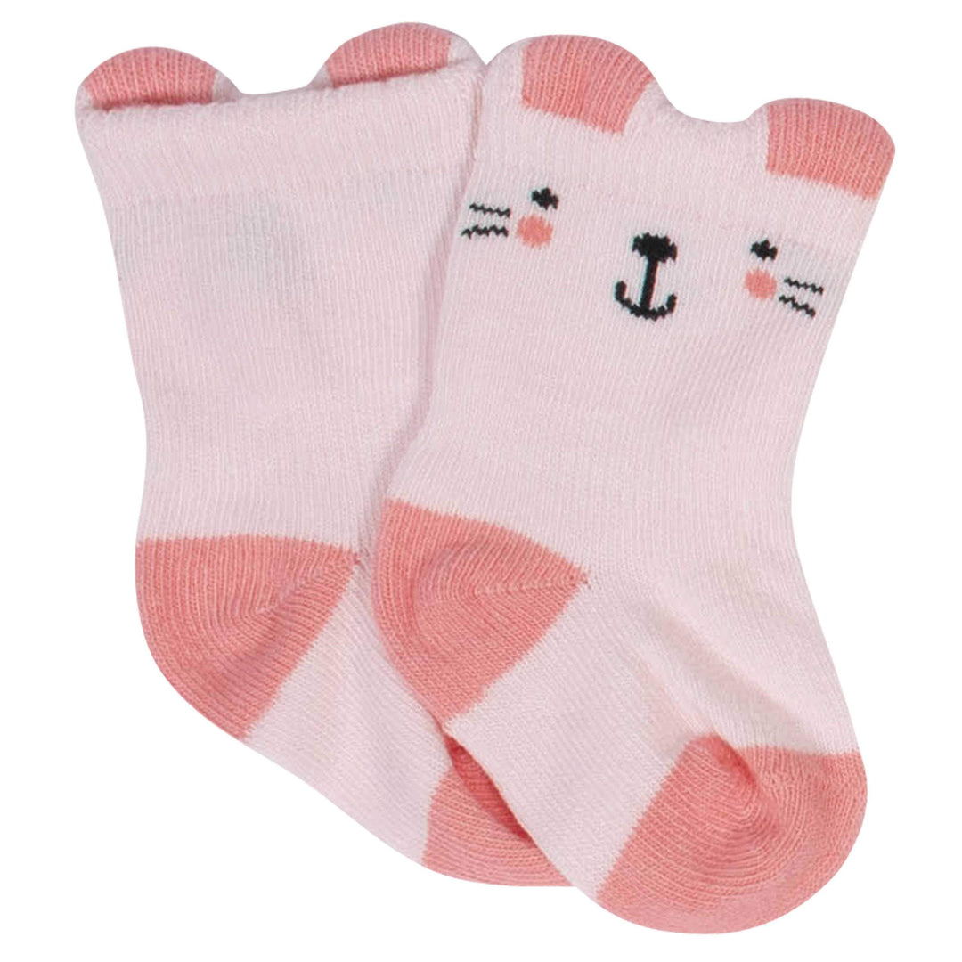 8-Pack Baby Girls' Unicorn Wiggle-Proof® Jersey Crew Socks-Gerber Childrenswear