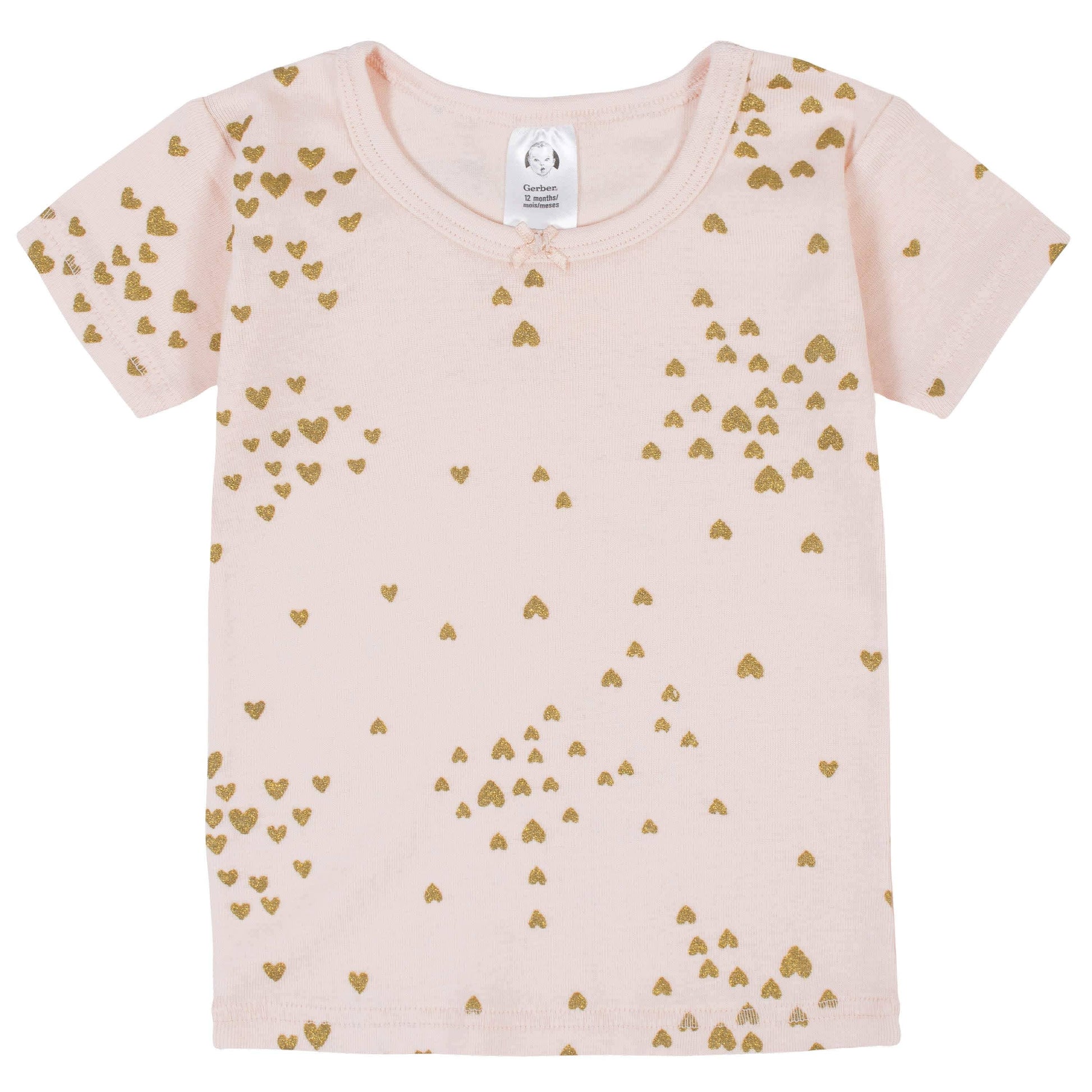 4-Piece Baby & Toddler Girls Love Snug Fit Cotton Pajamas-Gerber Childrenswear