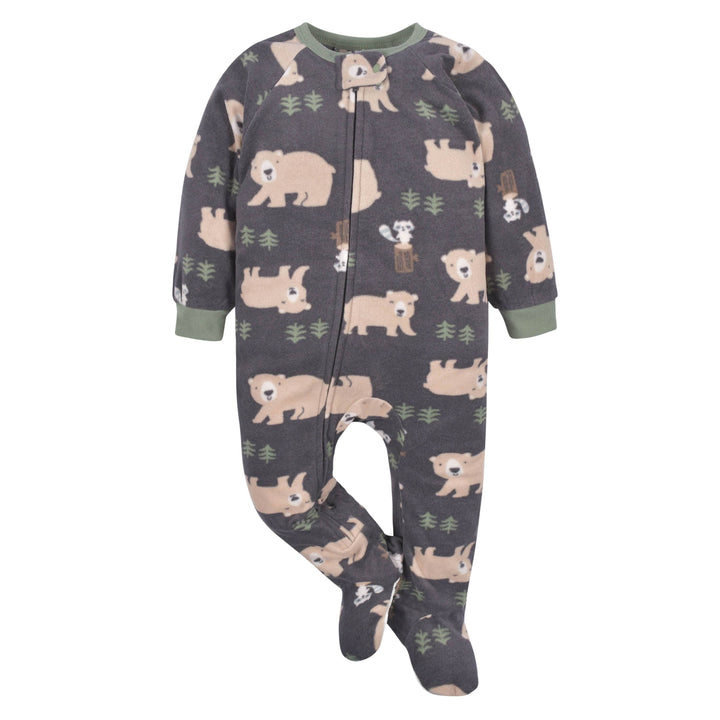 2-Pack Baby & Toddler Boys Brown Bears Fleece Pajamas