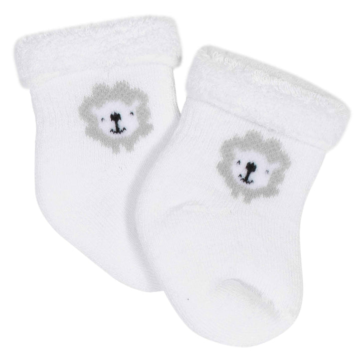 6-Pack Baby Neutral Lamb Wiggle-Proof® Terry Bootie Socks-Gerber Childrenswear