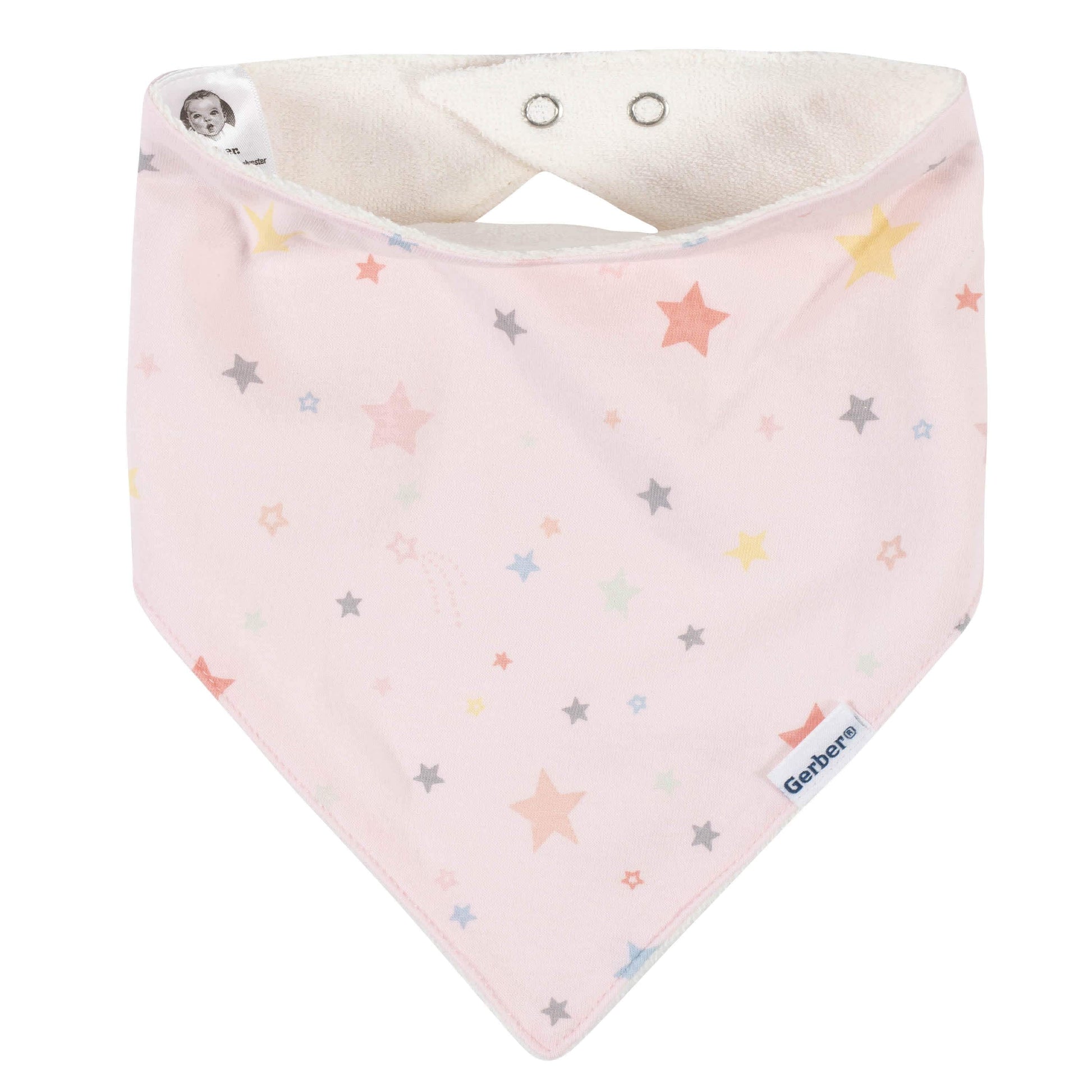 4-Pack Baby Girls Rainbow Bandana Bibs-Gerber Childrenswear