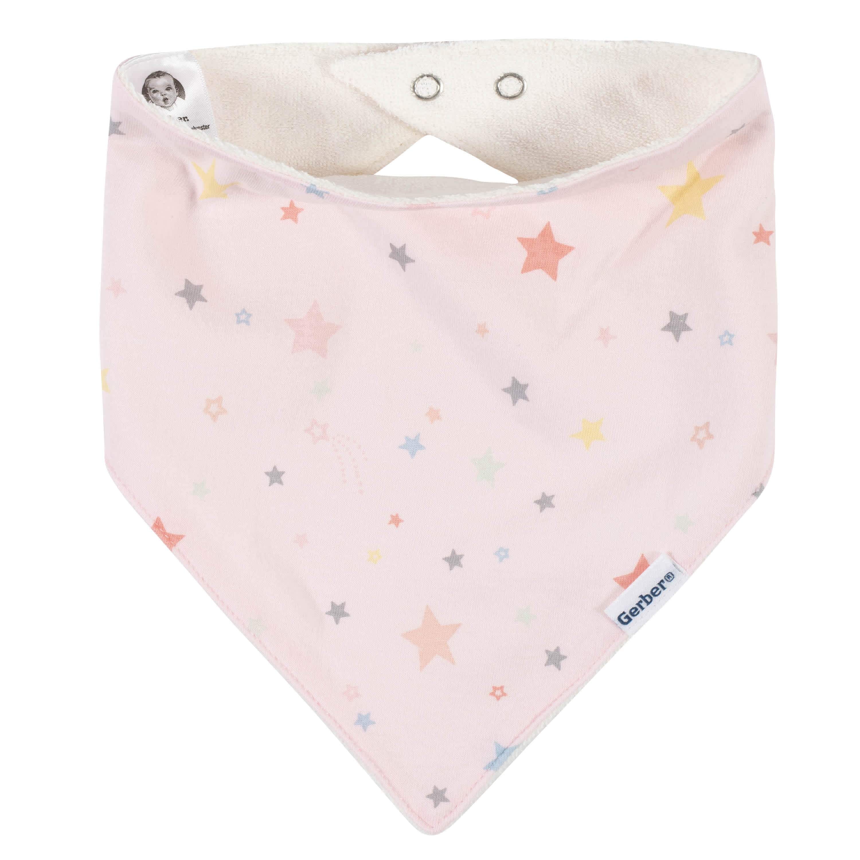 4-Pack Baby Girls Rainbow Bandana Bibs-Gerber Childrenswear