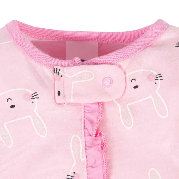 4-Piece Baby Girls Bear Onesies® Bodysuits & Sleep 'N Play Set-Gerber Childrenswear