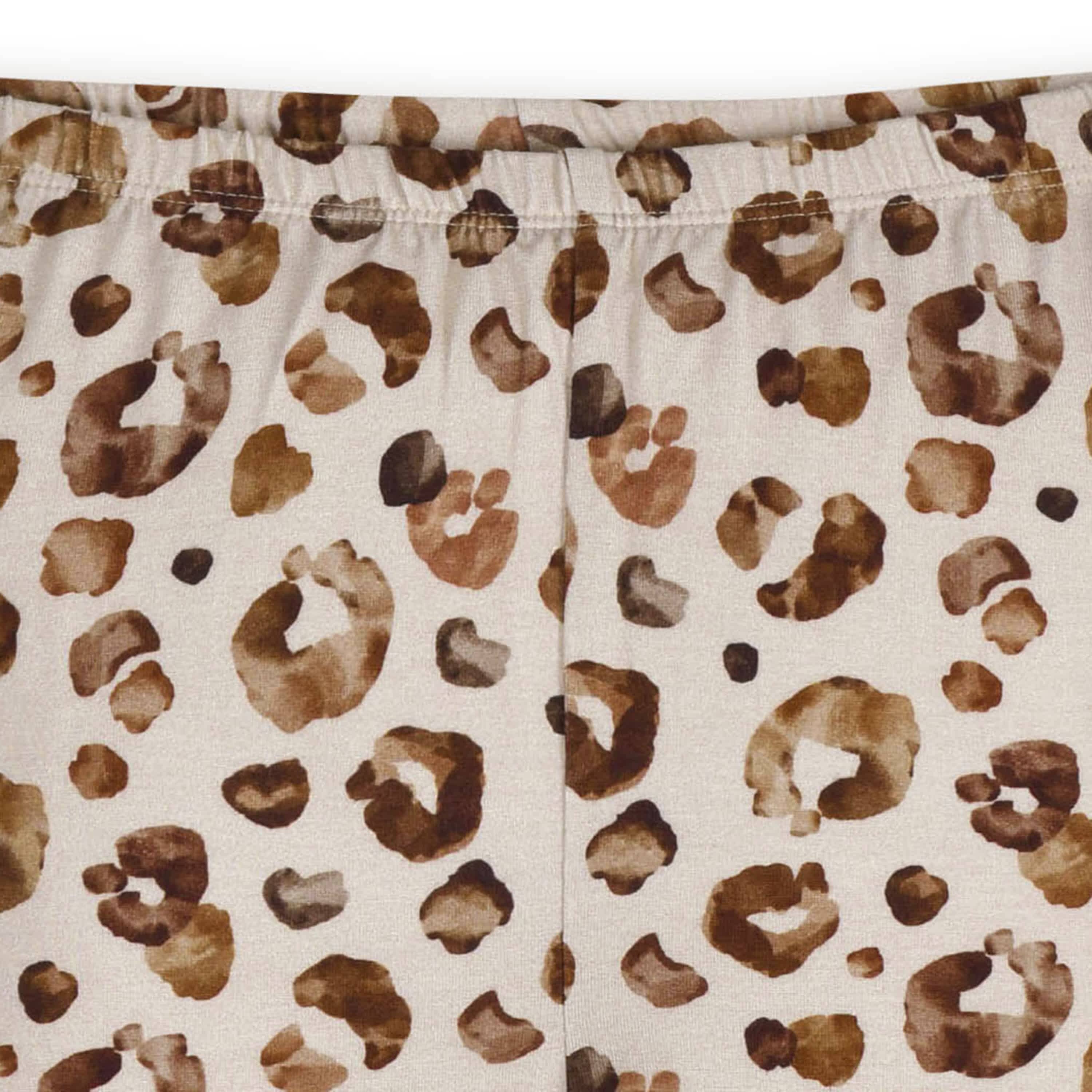 2-Piece Infant & Toddler Girls Leopard Buttery-Soft Viscose Made from Eucalyptus Snug Fit Pajamas