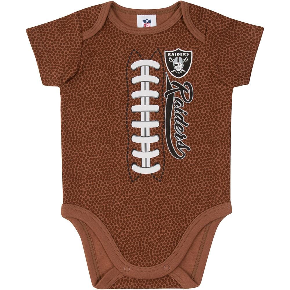 Las Vegas Raiders Baby Boys Football Short Sleeve Bodysuit-Gerber Childrenswear