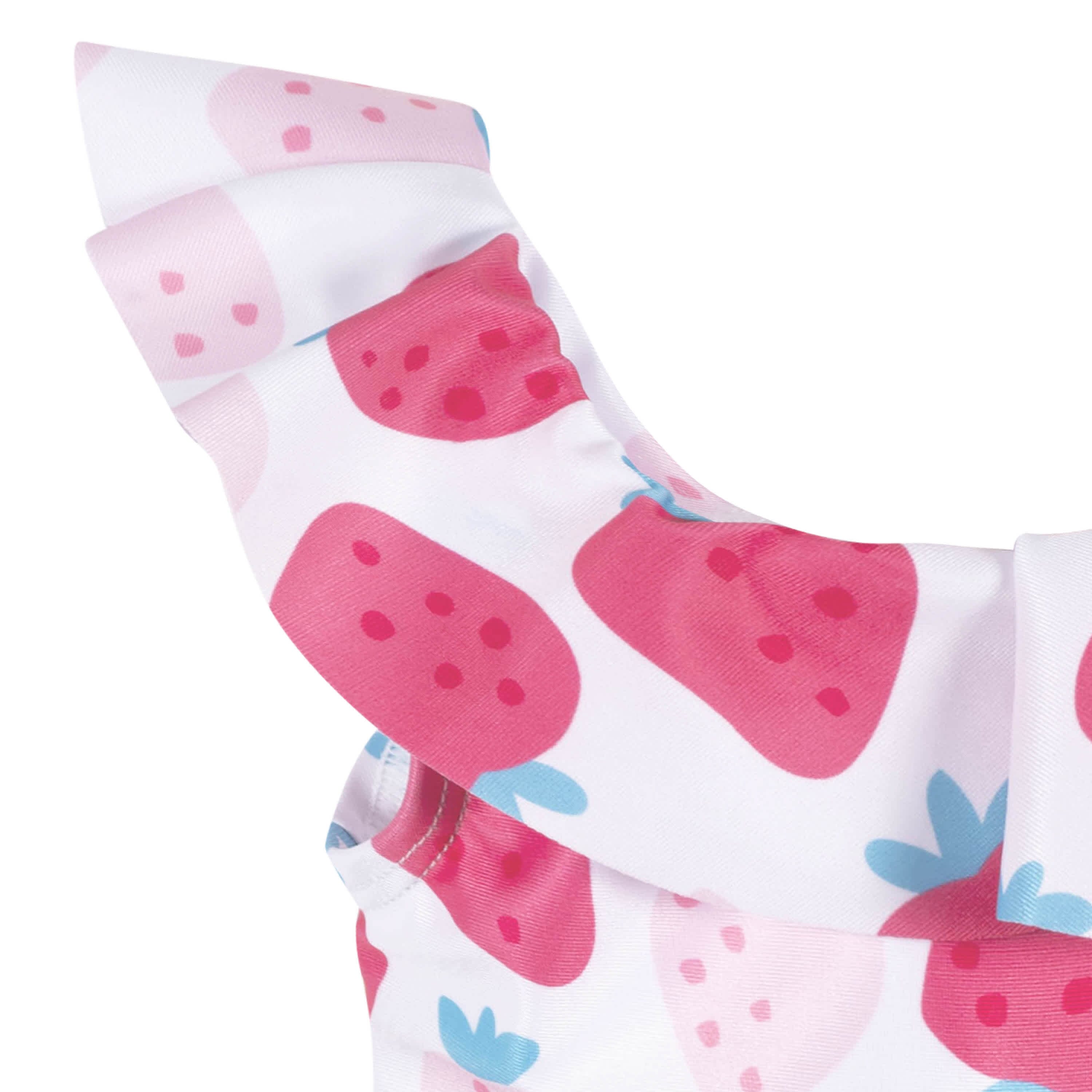 Baby & Toddler Girls Summer Blossom One-Piece Swimsuit With Ruffle-Gerber Childrenswear