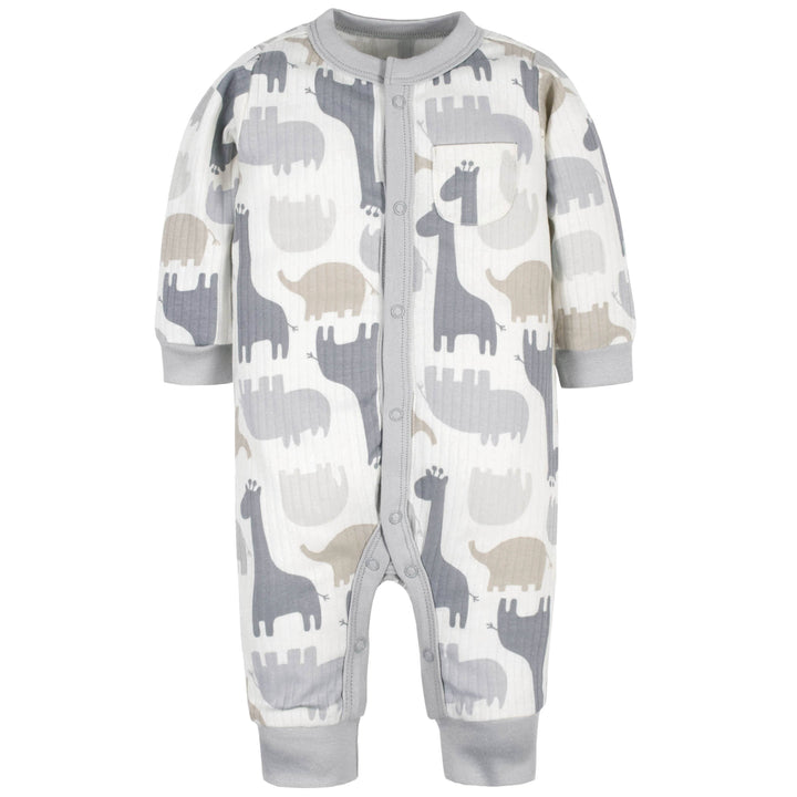 3-Pack Organic Baby Boys Jungle Coveralls-Gerber Childrenswear