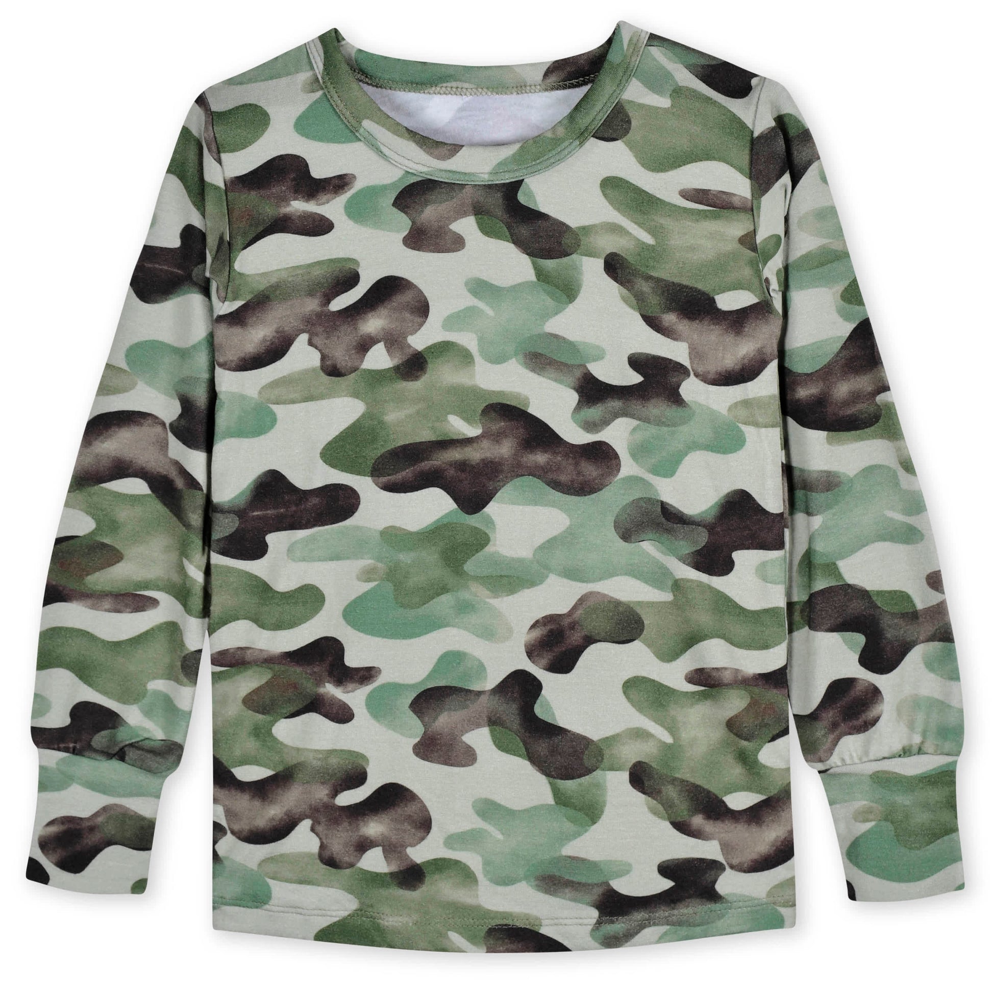 2-Piece Infant & Toddler Boys Camo Buttery-Soft Viscose Made from Eucalyptus Snug Fit Pajamas