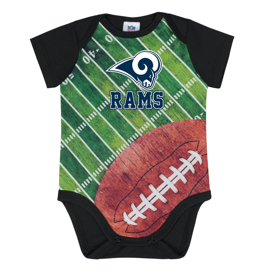 LA Rams Baby Boy Short Sleeve Bodysuit-Gerber Childrenswear