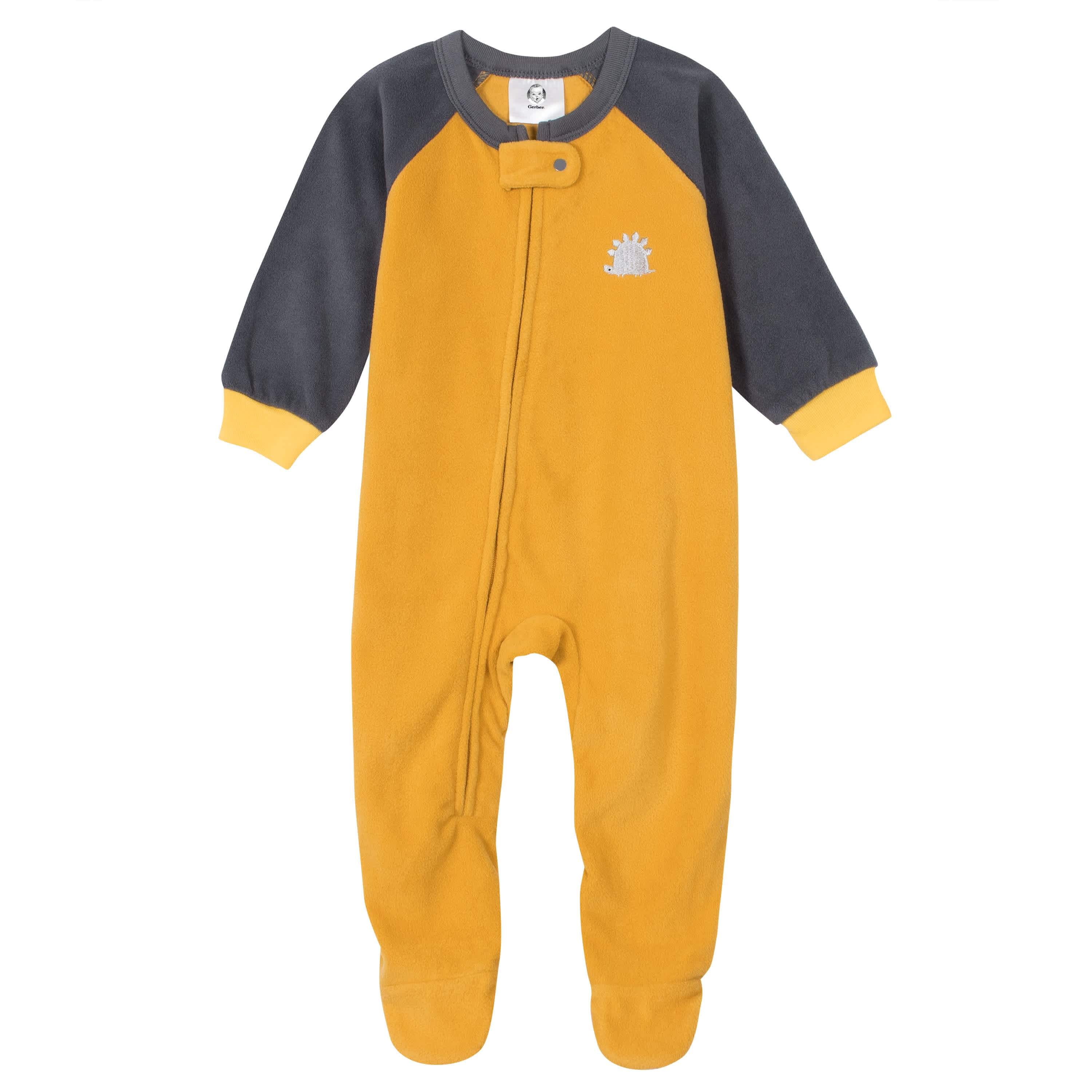 Gerber® 4-Pack Baby Boys Monkeys & Dinos Fleece Pajamas-Gerber Childrenswear