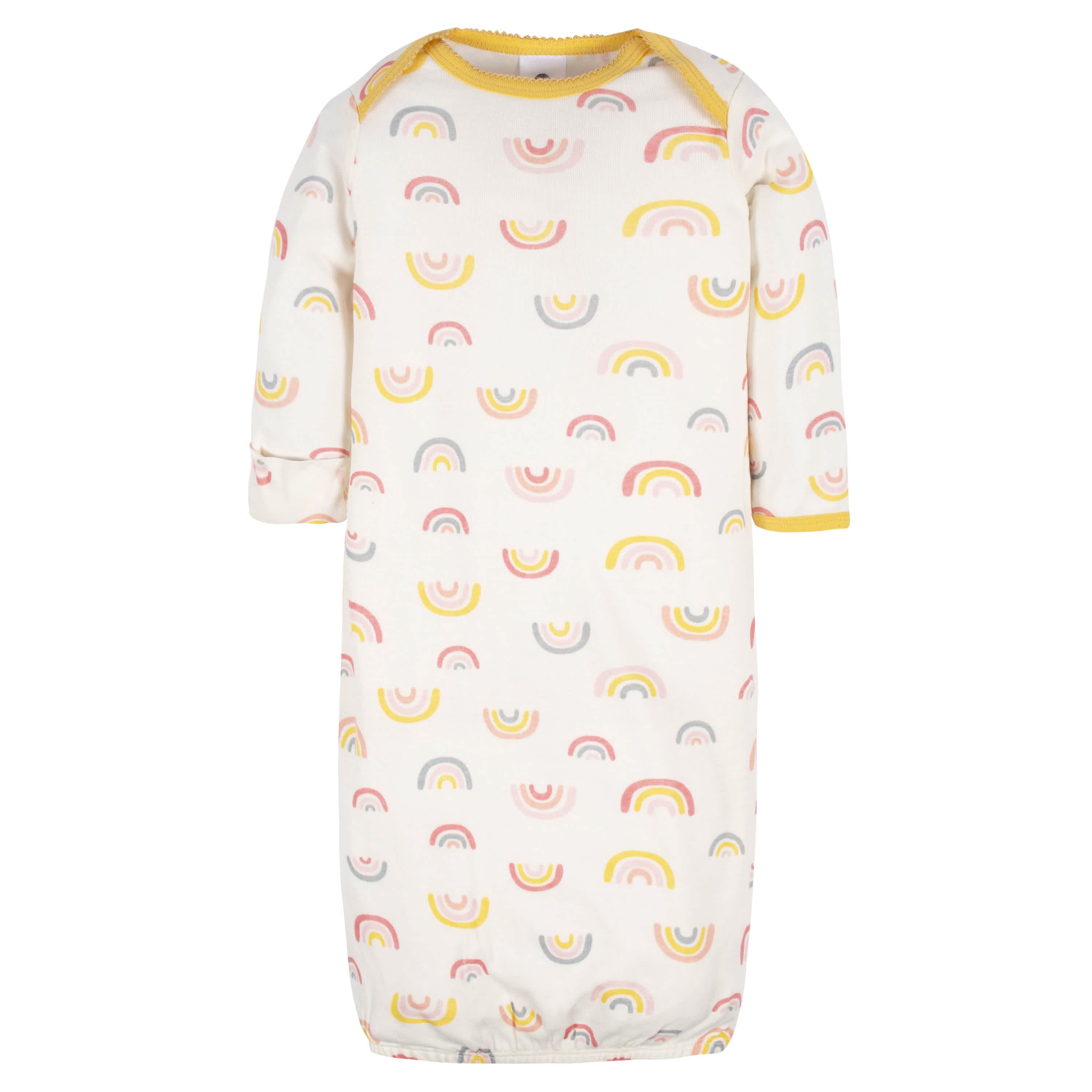 4-Pack Baby Girls Golden Floral Gowns