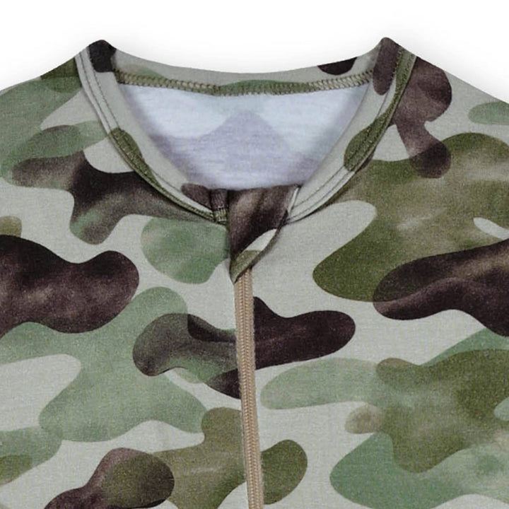 Baby & Toddler Boys Camo Buttery-Soft Viscose Made from Eucalyptus Snug Fit Footed Pajamas