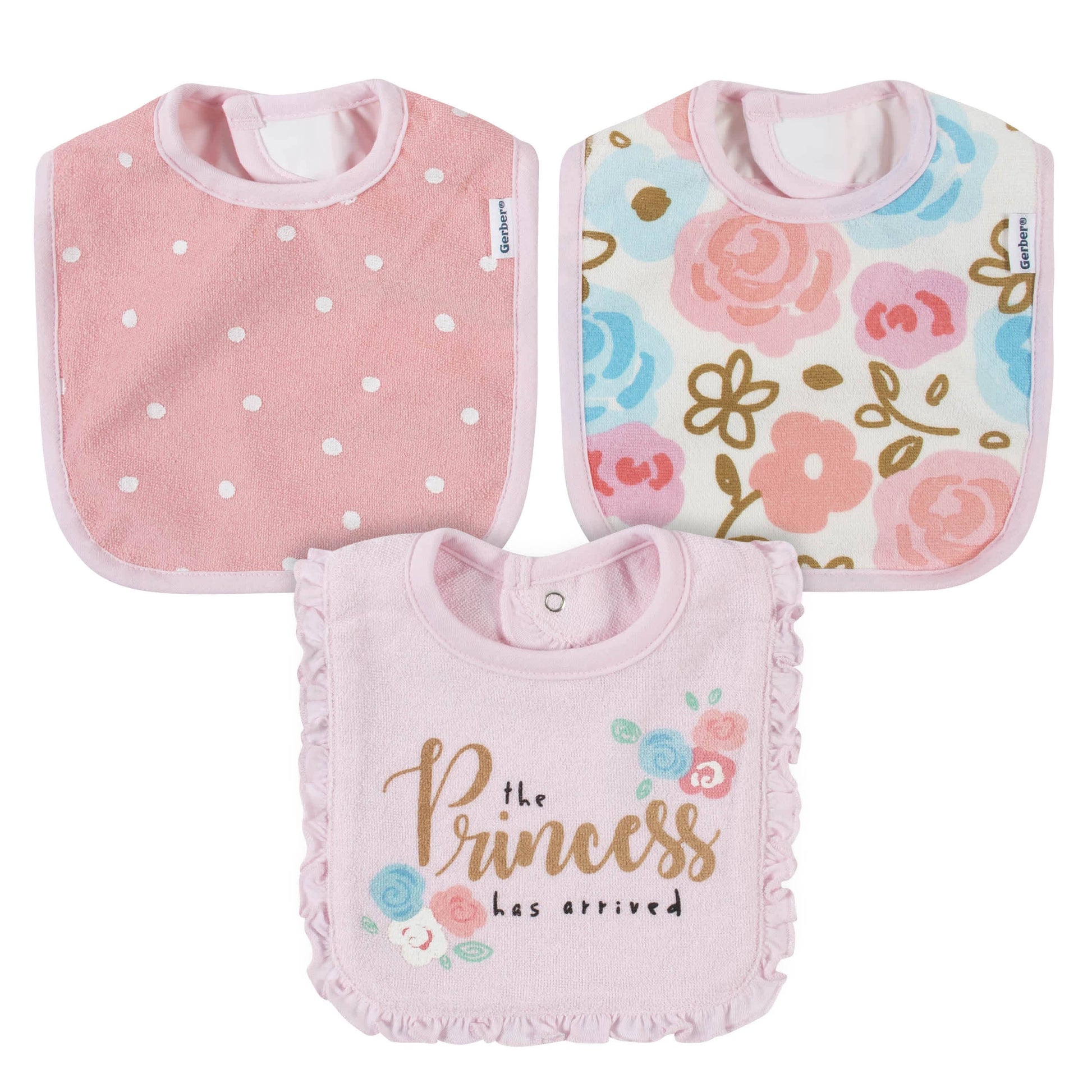 21-Piece Baby Girls Princess Terry Bib, Burpcloth, Mittens, Cap and Bootie Sock Set-Gerber Childrenswear