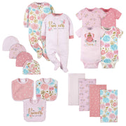 17-Piece Baby Girls Princess Apparel & Blankets Set-Gerber Childrenswear