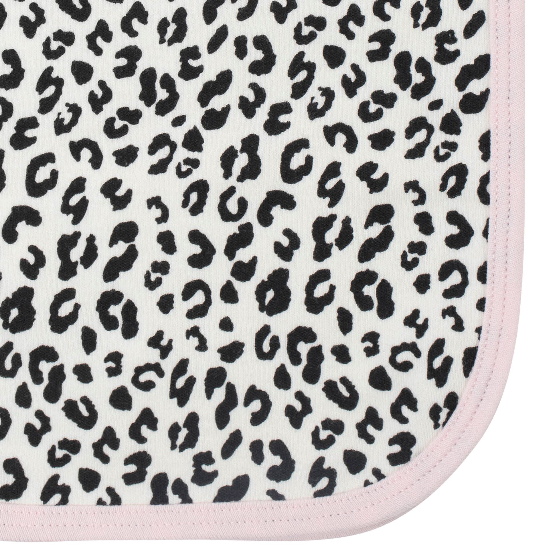 21-Piece Baby Girls Leopard Terry Bib, Burpcloth, Mittens, Cap and Bootie Sock Set-Gerber Childrenswear
