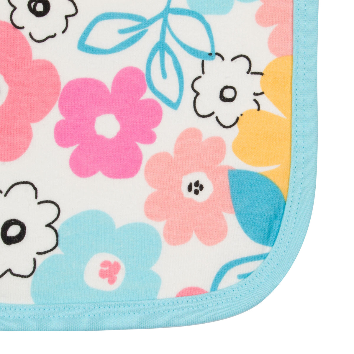 4-Pack Baby Girls Bear Terry Burpcloths