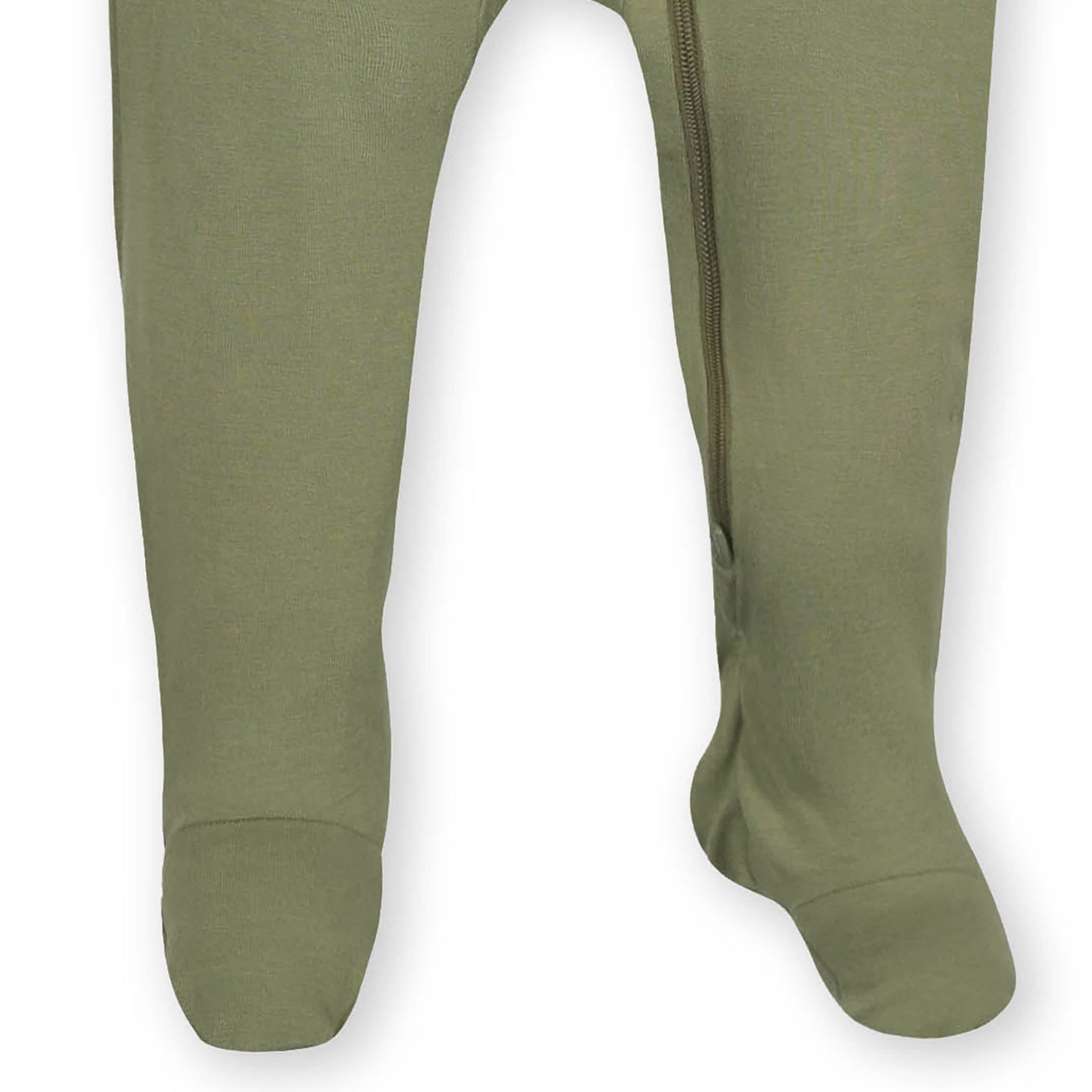 Baby & Toddler Olive Buttery-Soft Viscose Made from Eucalyptus Snug Fit Footed Pajamas