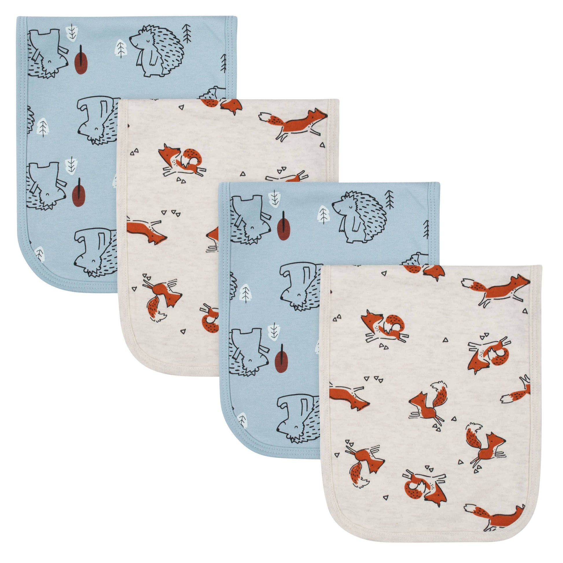 4-Pack Baby Boys Fox Terry Burp Cloths-Gerber Childrenswear