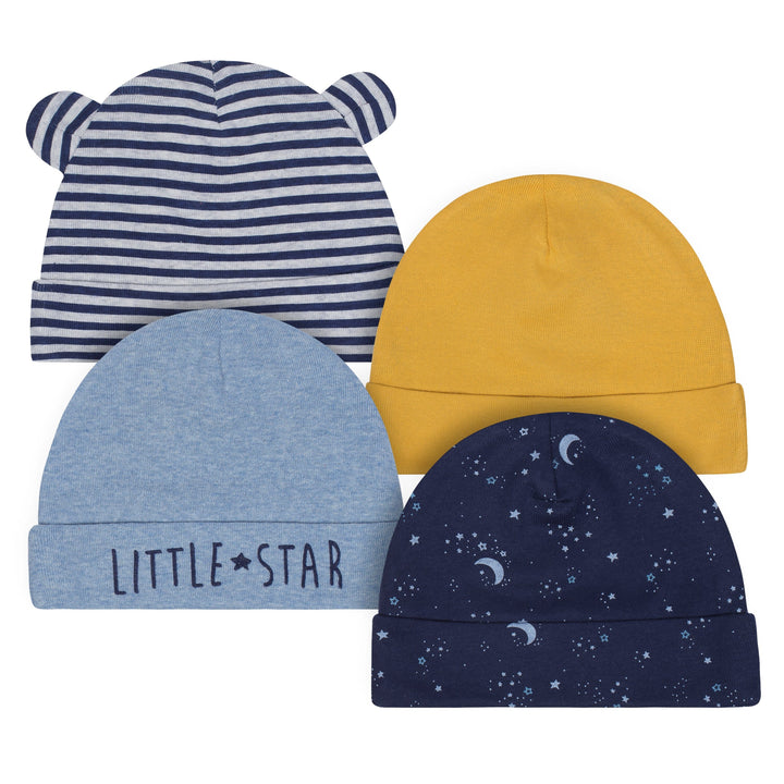 Baby Boy 4-pack Outer Space Infant Caps-Gerber Childrenswear