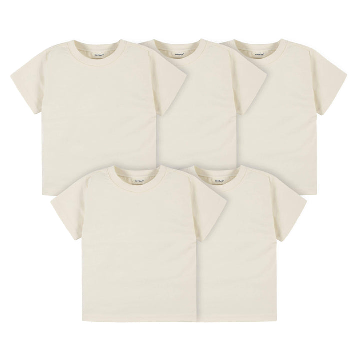 5-Pack Baby & Toddler Natural Premium Short Sleeve Tees-Gerber Childrenswear