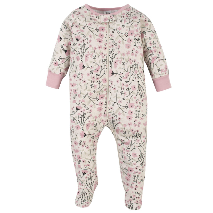 Gerber® Organic 4-Piece Baby Girls Flower Take-Me-Home Set-Gerber Childrenswear