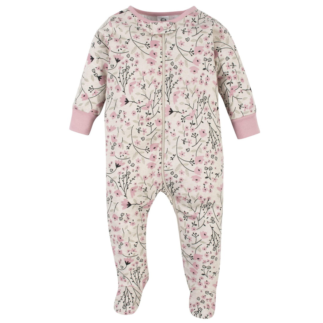 Gerber® Organic 4-Piece Baby Girls Flower Take-Me-Home Set-Gerber Childrenswear