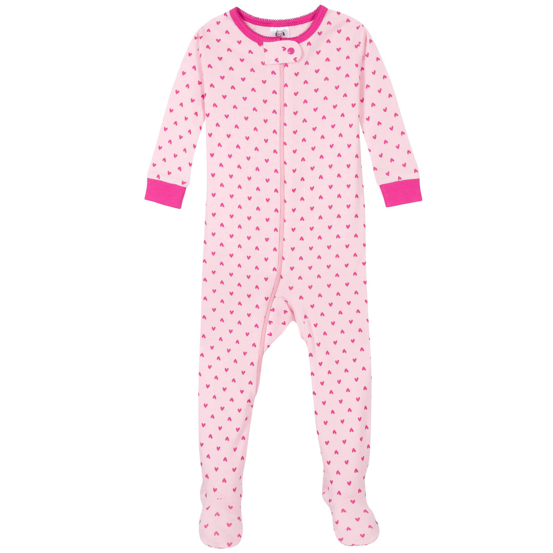 Gerber Toddler Gender Neutral Snug Fit Footed Pajamas, 4-Pack, Farm