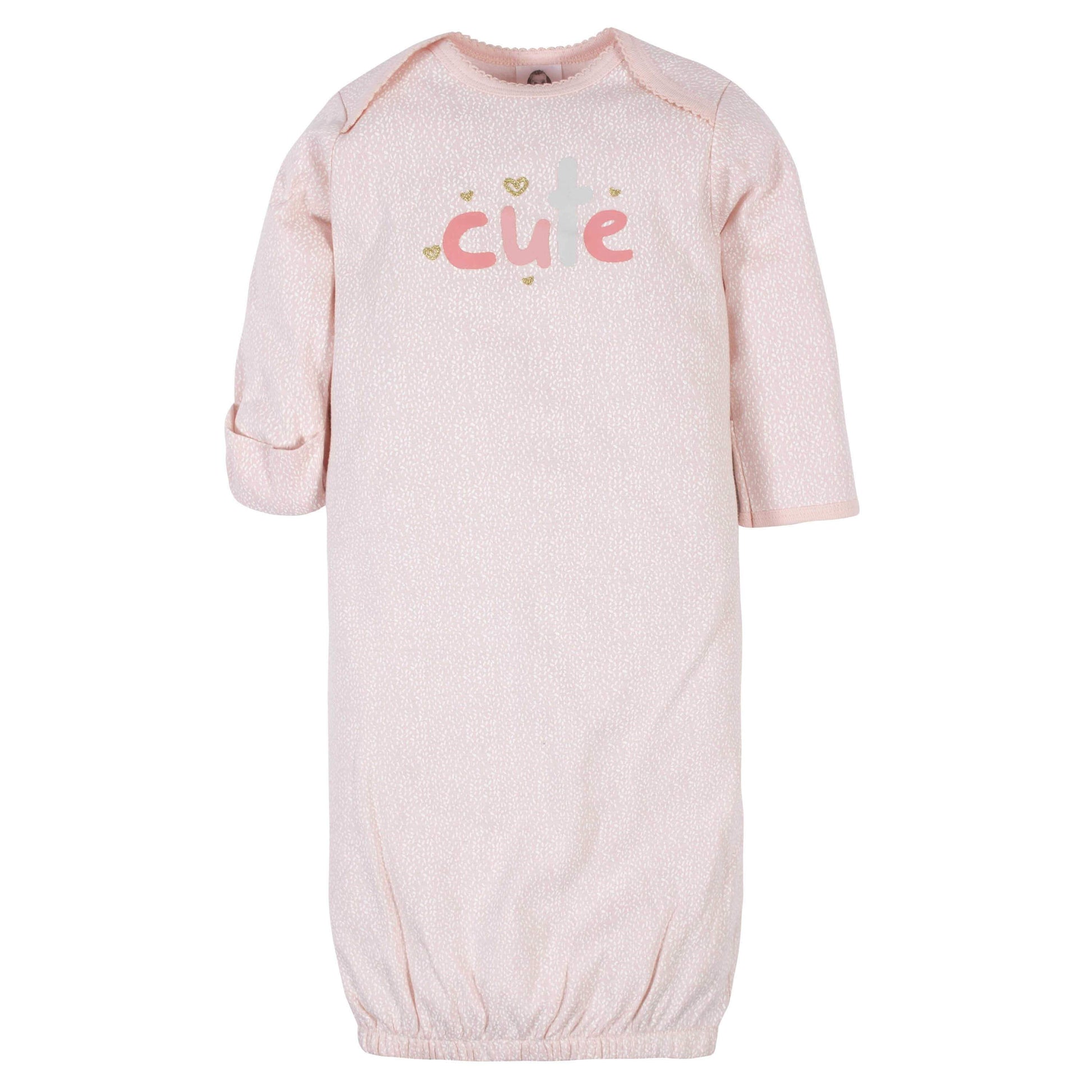 Gerber® 4-Pack Baby Girls Bear Gowns-Gerber Childrenswear