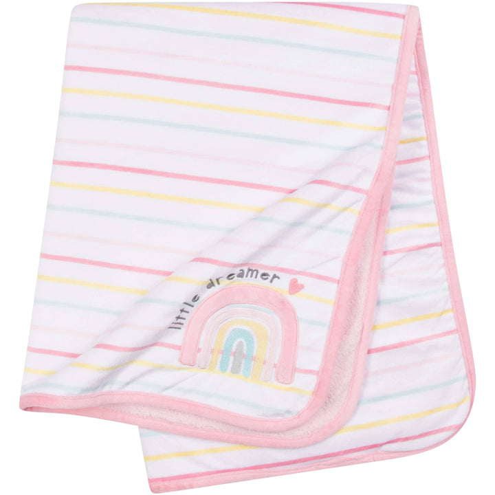 Girls Rainbow Plush Blanket-Gerber Childrenswear