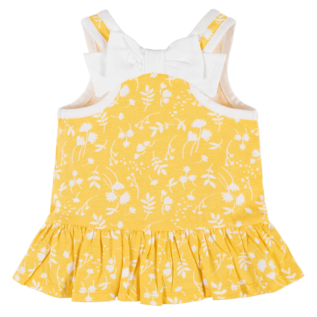 2-Piece Baby Girls Yellow Garden Sleeveless Tunic & Legging Set-Gerber Childrenswear