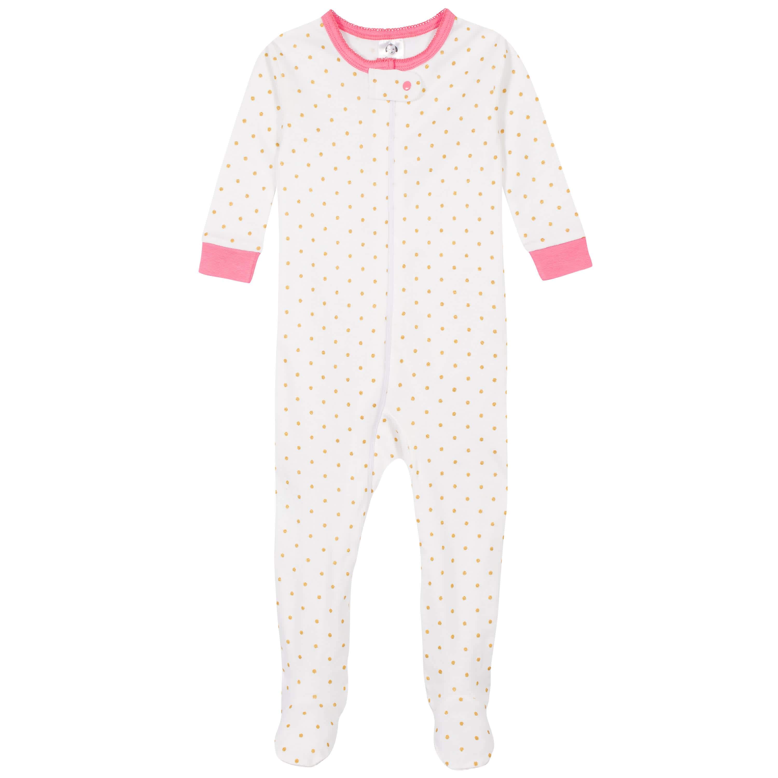 4-Pack Baby & Toddler Girls Dreams & Rainbows Snug Fit Footed Cotton Pajamas-Gerber Childrenswear