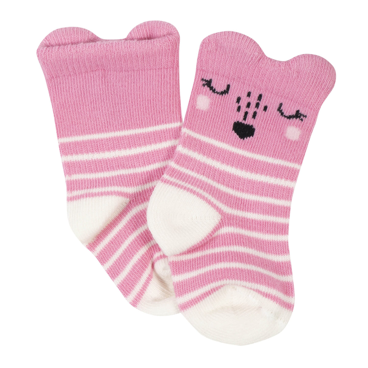 6-Pack Baby Girls Fox Wiggle Proof® Socks