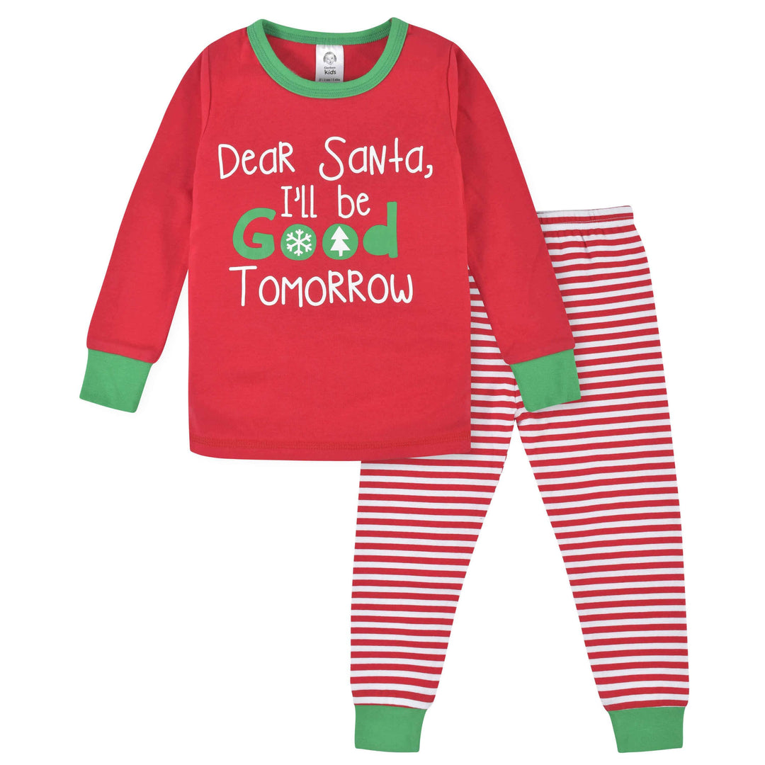 2-Piece Baby & Toddler Neutral Santa Snug Fit Cotton Pajamas-Gerber Childrenswear