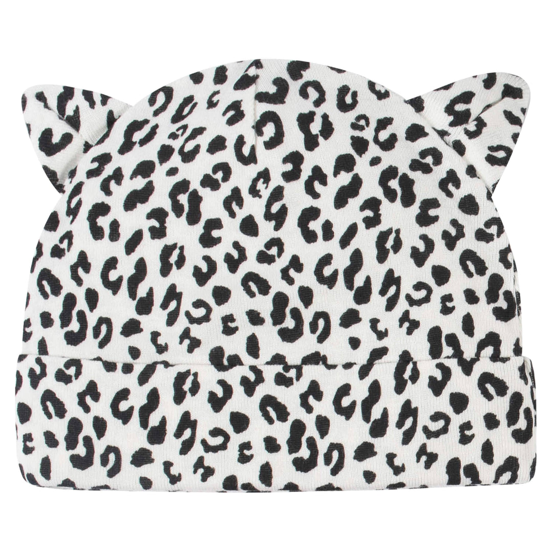8-Piece Baby Girls Leopard Caps & Mittens Set-Gerber Childrenswear